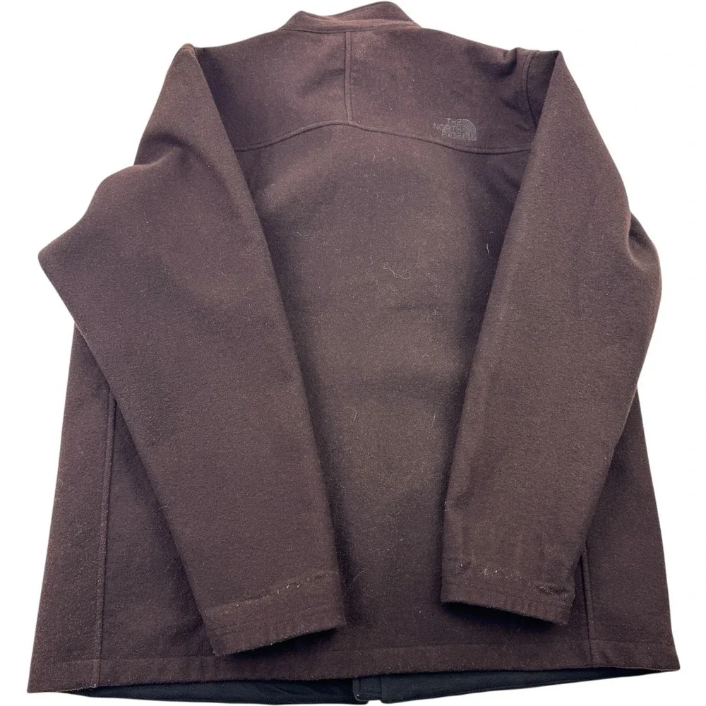 The North Face Brown‎ Full Zip Jacket Wool Polyester Nylon Blend Men's Size XL